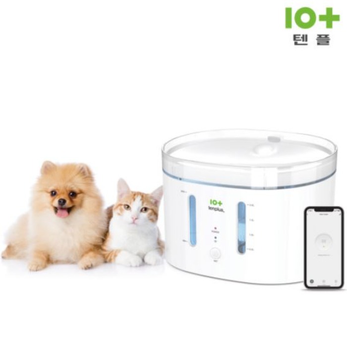 텐플 IoT 고양이 자동 급수기 스마트 애견 흐르는 물 그릇 강아지 음수대 반자동 식수대