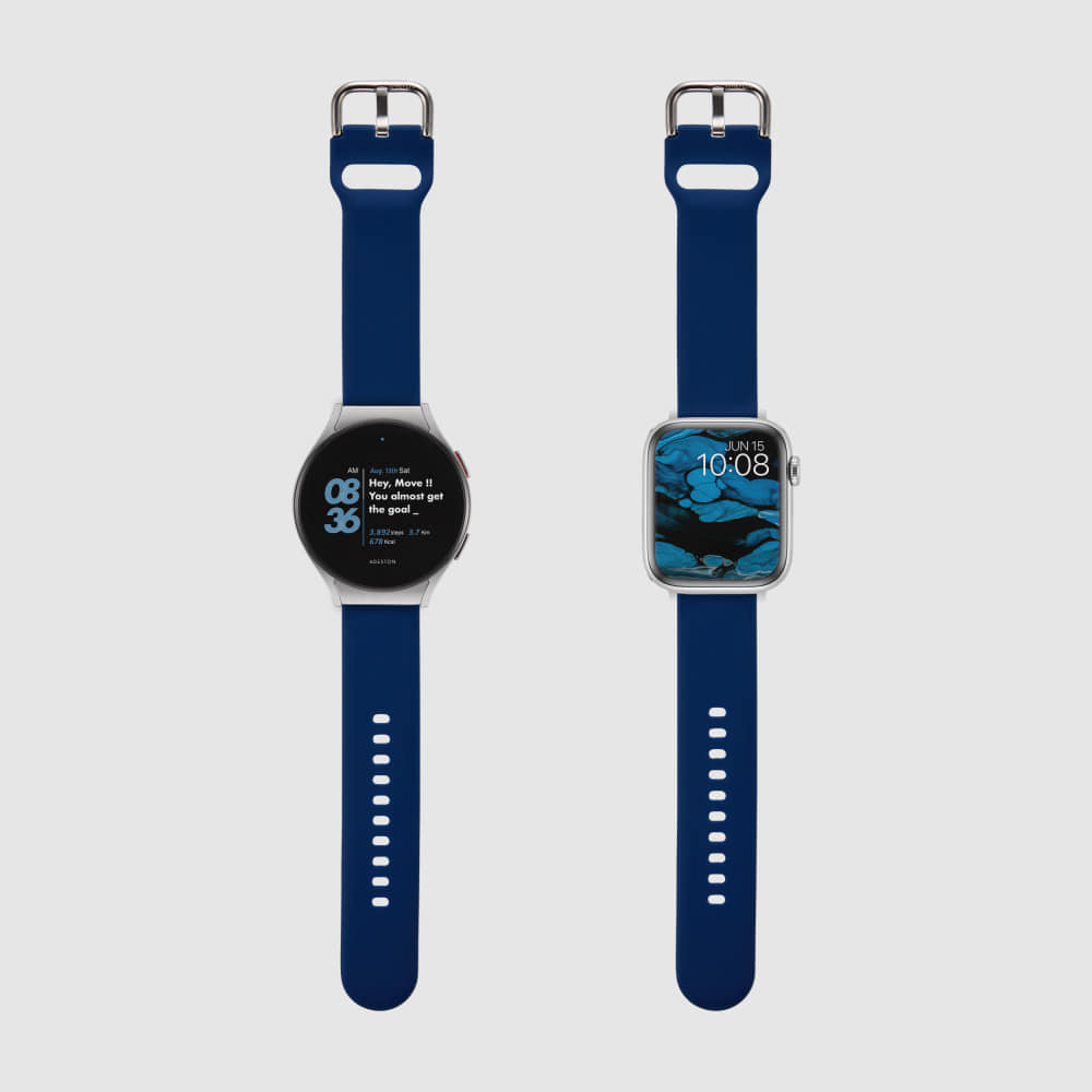 [TIMEFLIK] 타임플릭 실리콘 시계줄 네이비 S 20mm, 플린트