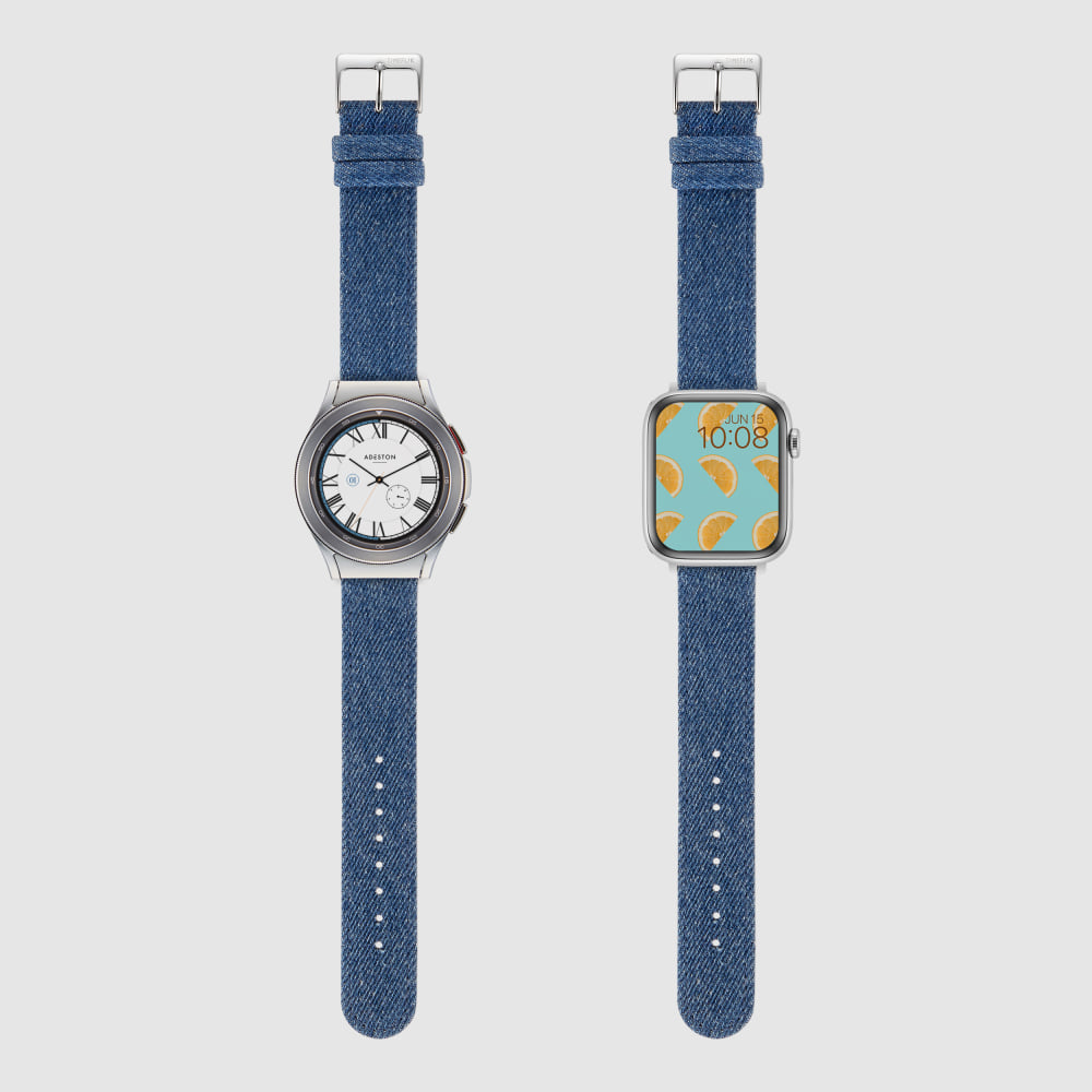 [TIMEFLIK] 타임플릭 데님 시계줄 라이트 블루 20mm, 플린트