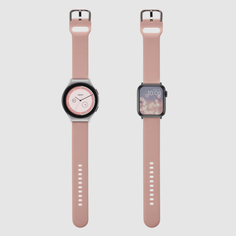 [TIMEFLIK] 타임플릭 실리콘 시계줄 베이비 핑크 L 20mm, 플린트