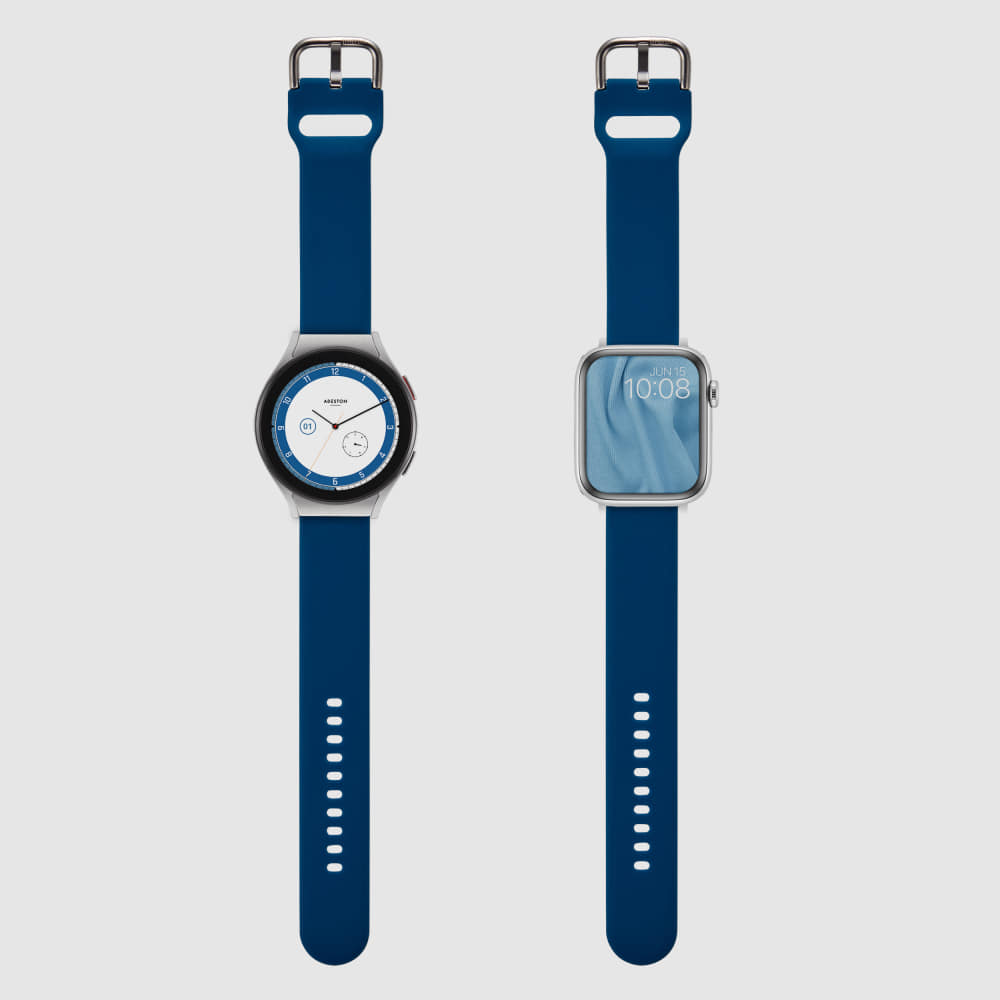 [TIMEFLIK] 타임플릭 실리콘 시계줄 베이비 블루 L 20mm, 플린트